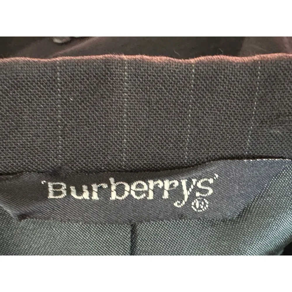 Burberrys Vtg 2 Pc Wool Pant Blazer Set Mens 44? Flaws* Two-button Single-Vented